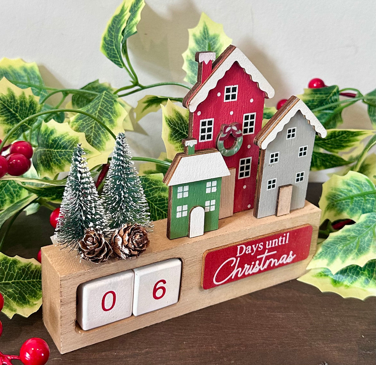 “Days Until Christmas” Christmas Countdown with Winter Scenery