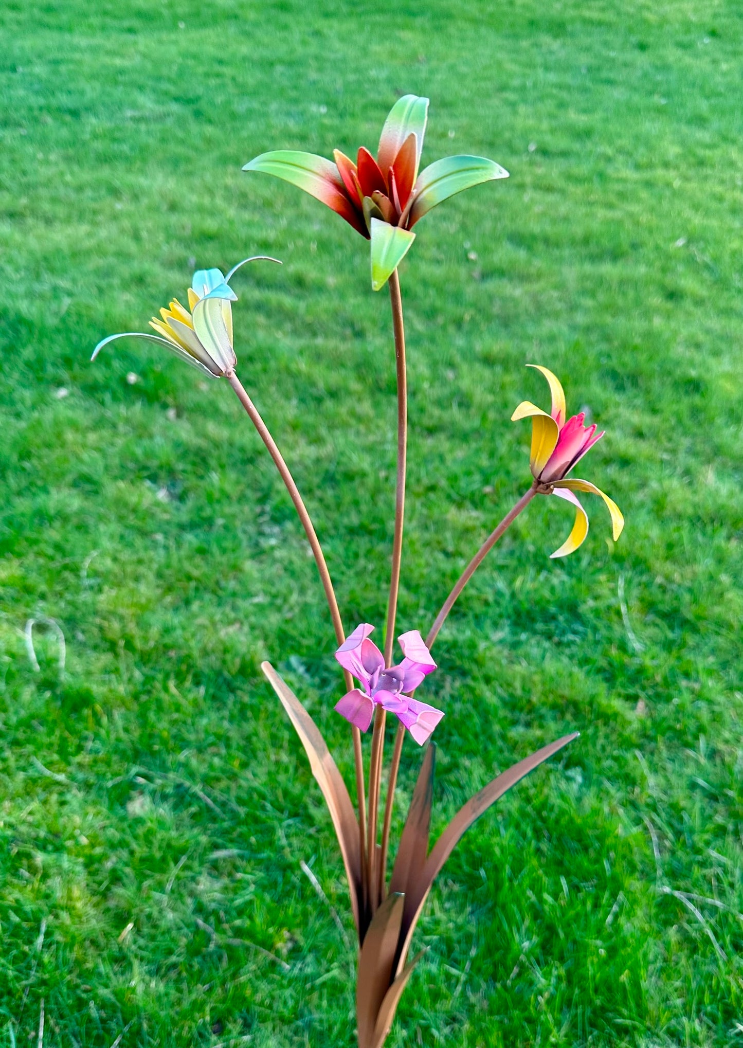 Colourful Flower Garden Stake