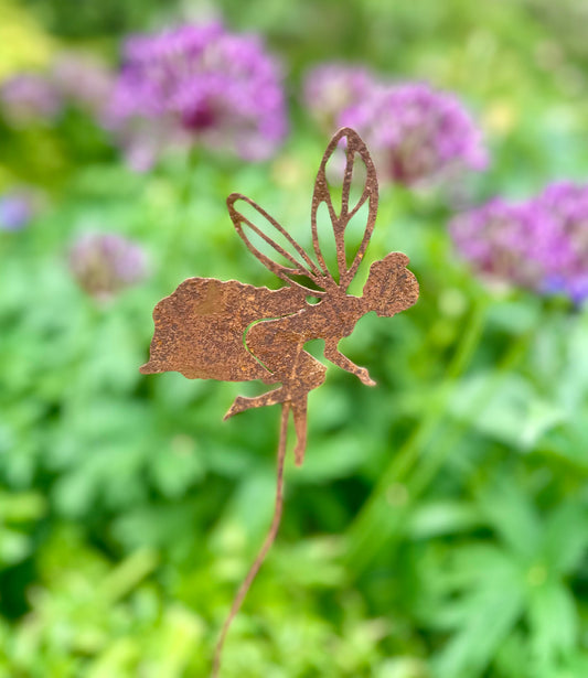 cast iron fairy garden stakes
