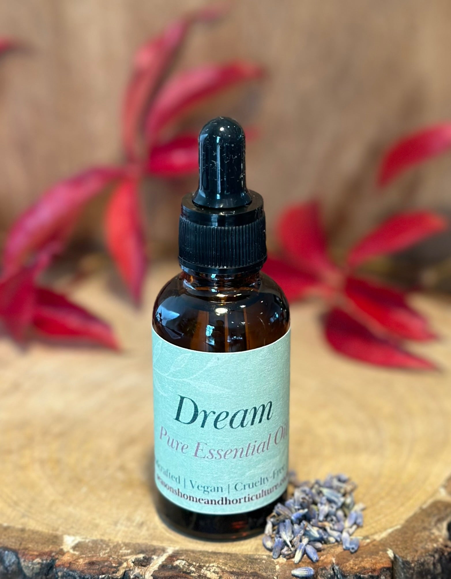 Dream perfume oil for oil burners, a calming aromatherapy fragrance blend ideal for relaxation and creating a soothing home atmosphere