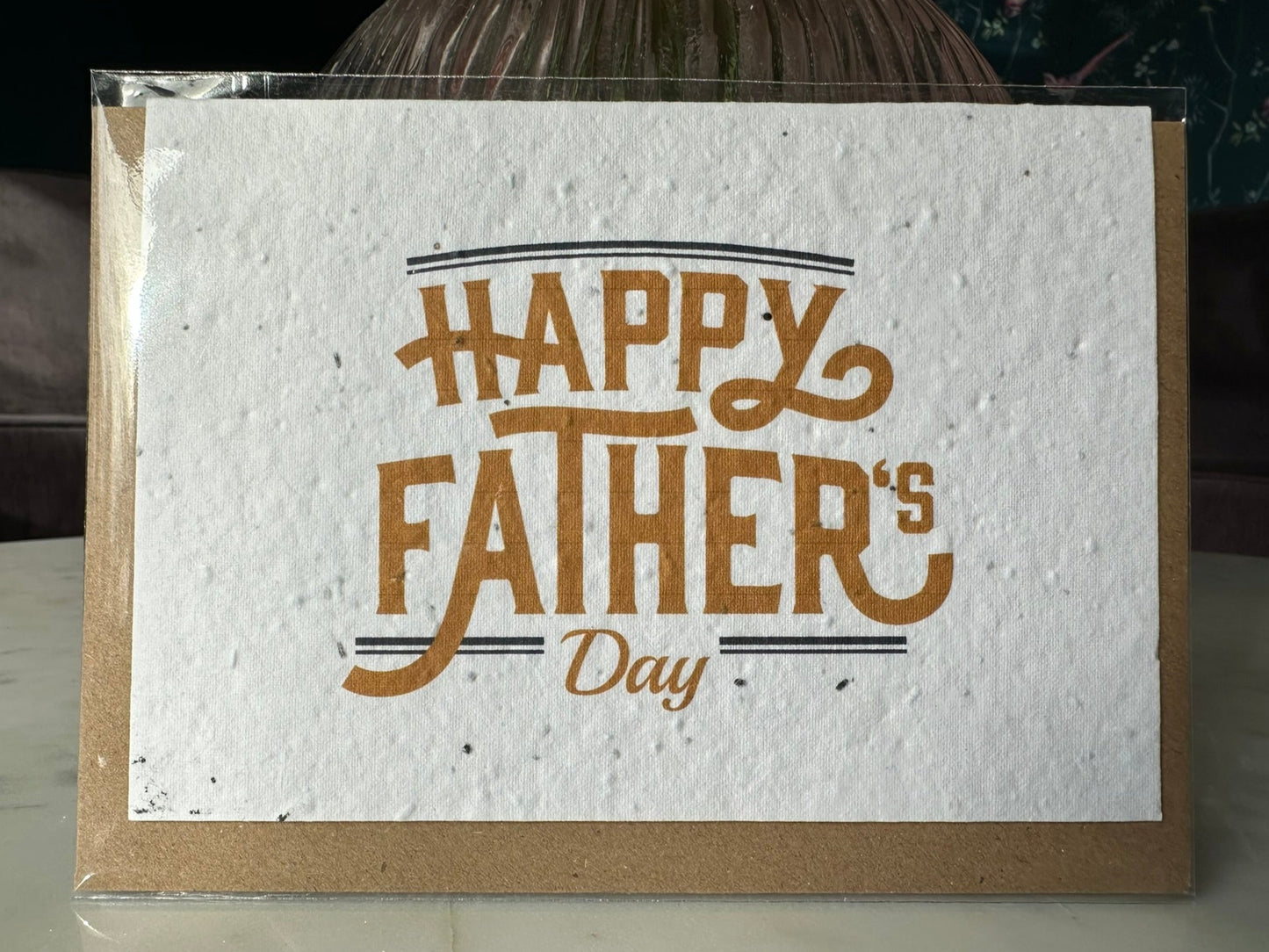'happy fathers day' in bold orange text