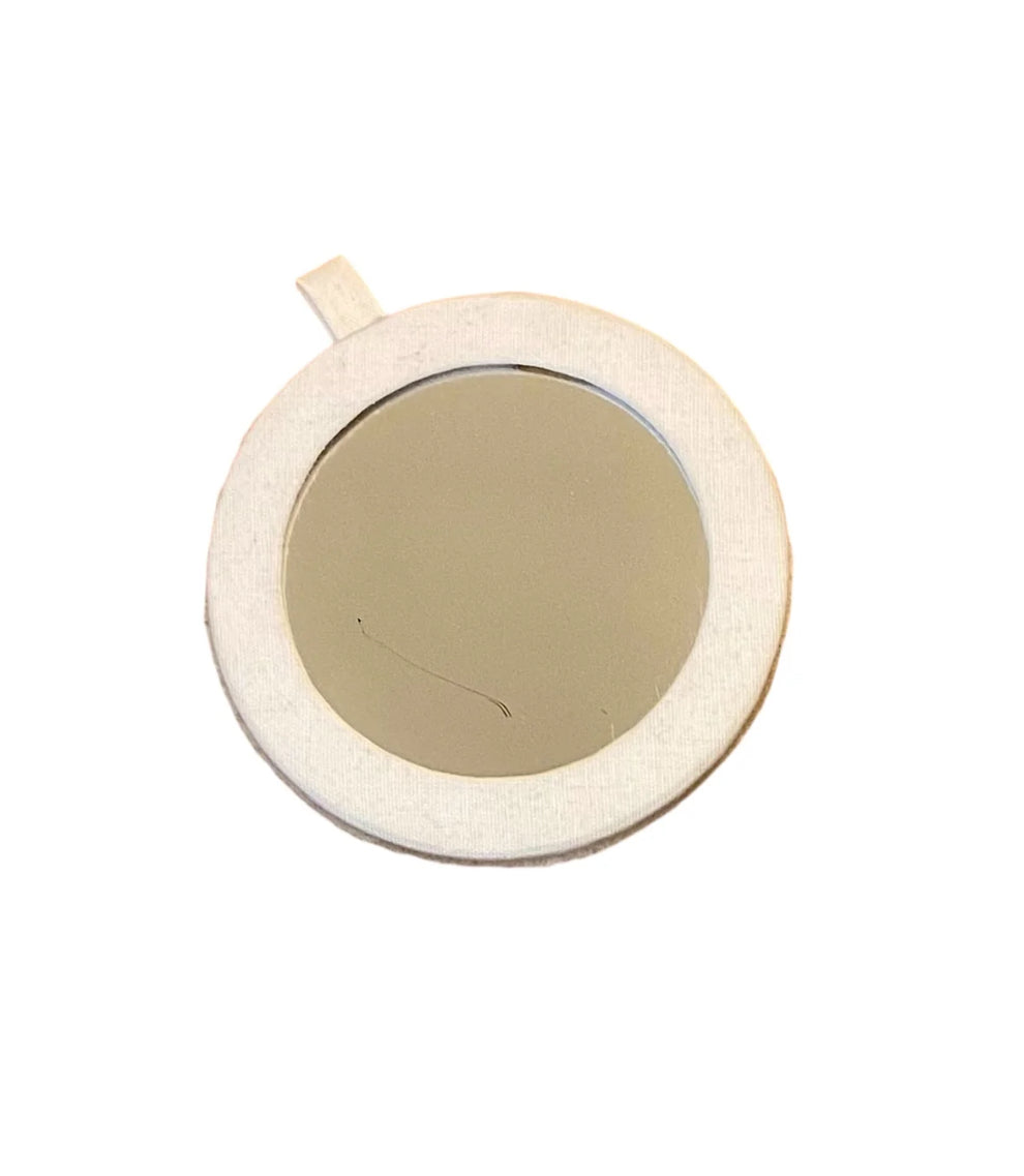 The mirror side of the item.