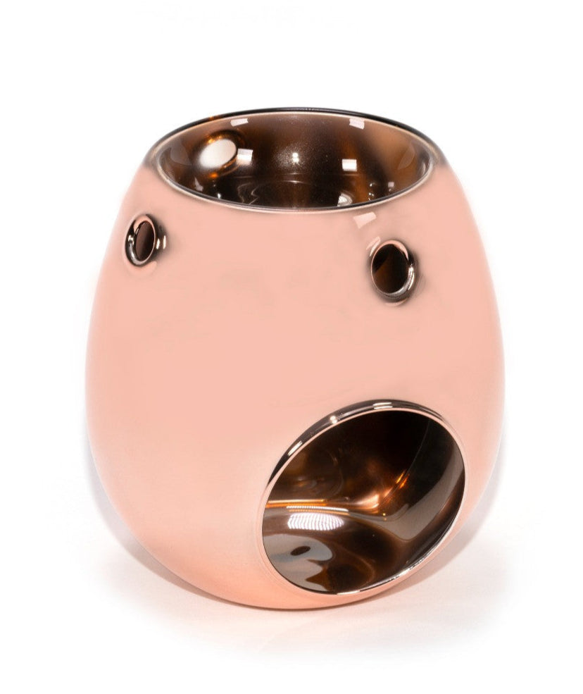 metallic rose gold wax melt burner