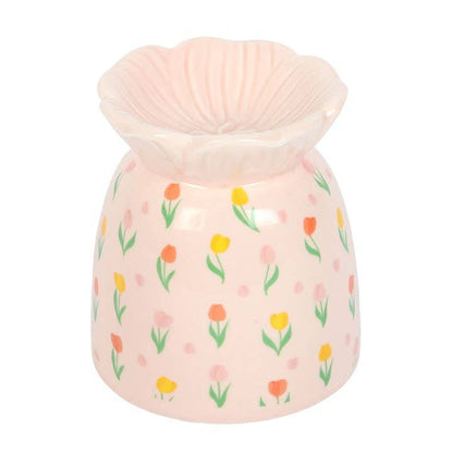 Spring Tulip Print Oil Burner and Wax Warmer