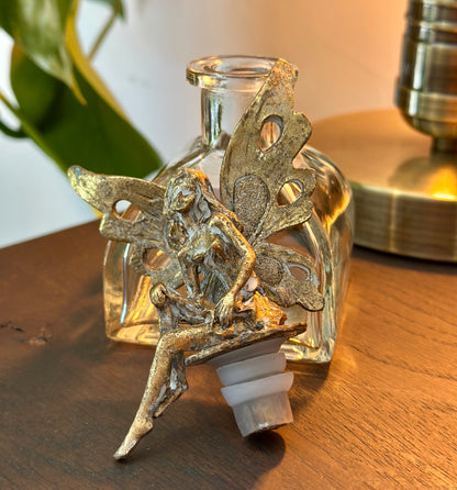 Golden Fairy Glass Jar