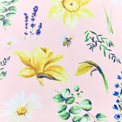 Daffodil and Lavender Lightweight Scarf