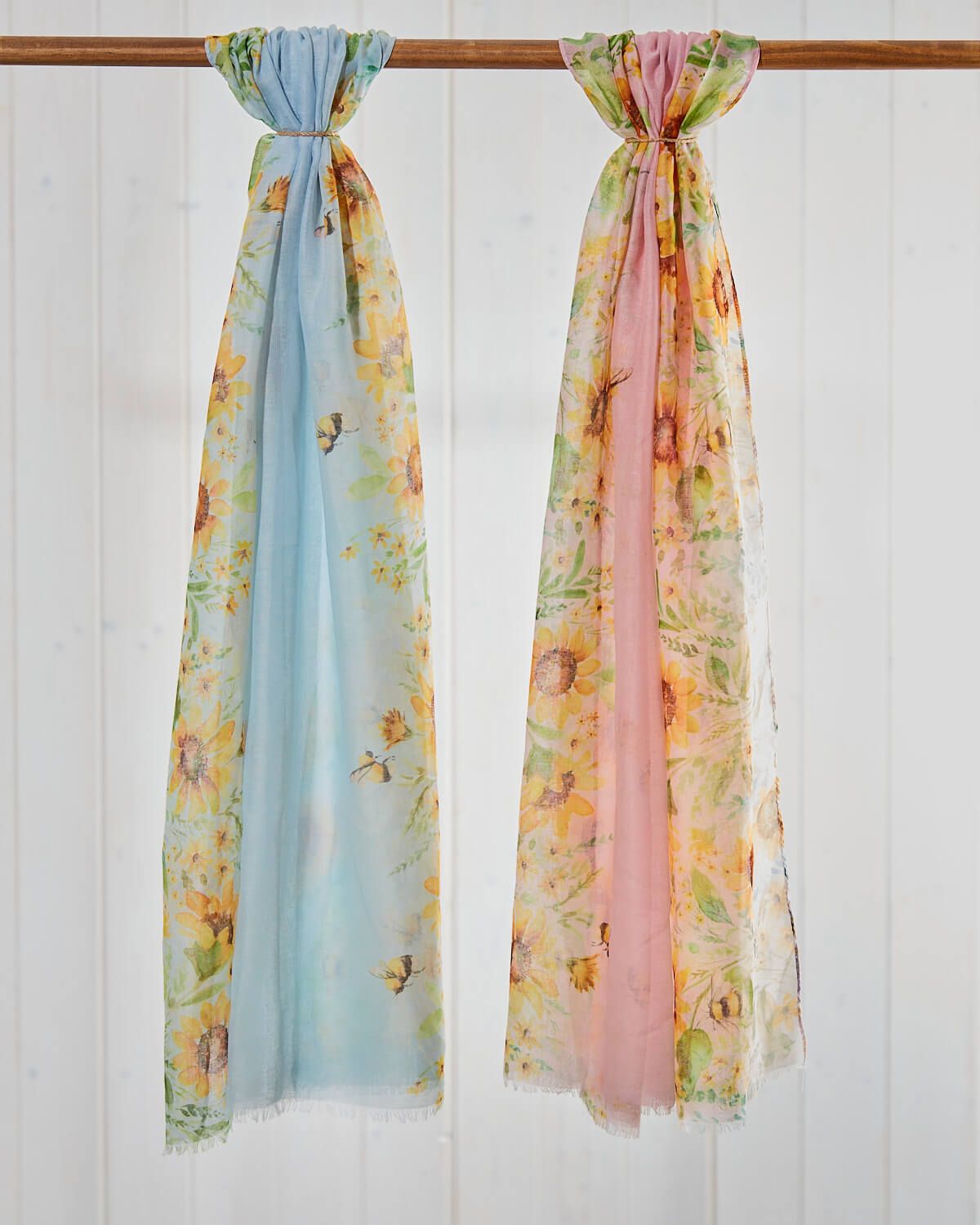 Sunflower and Bee Spring Summer Scarf
