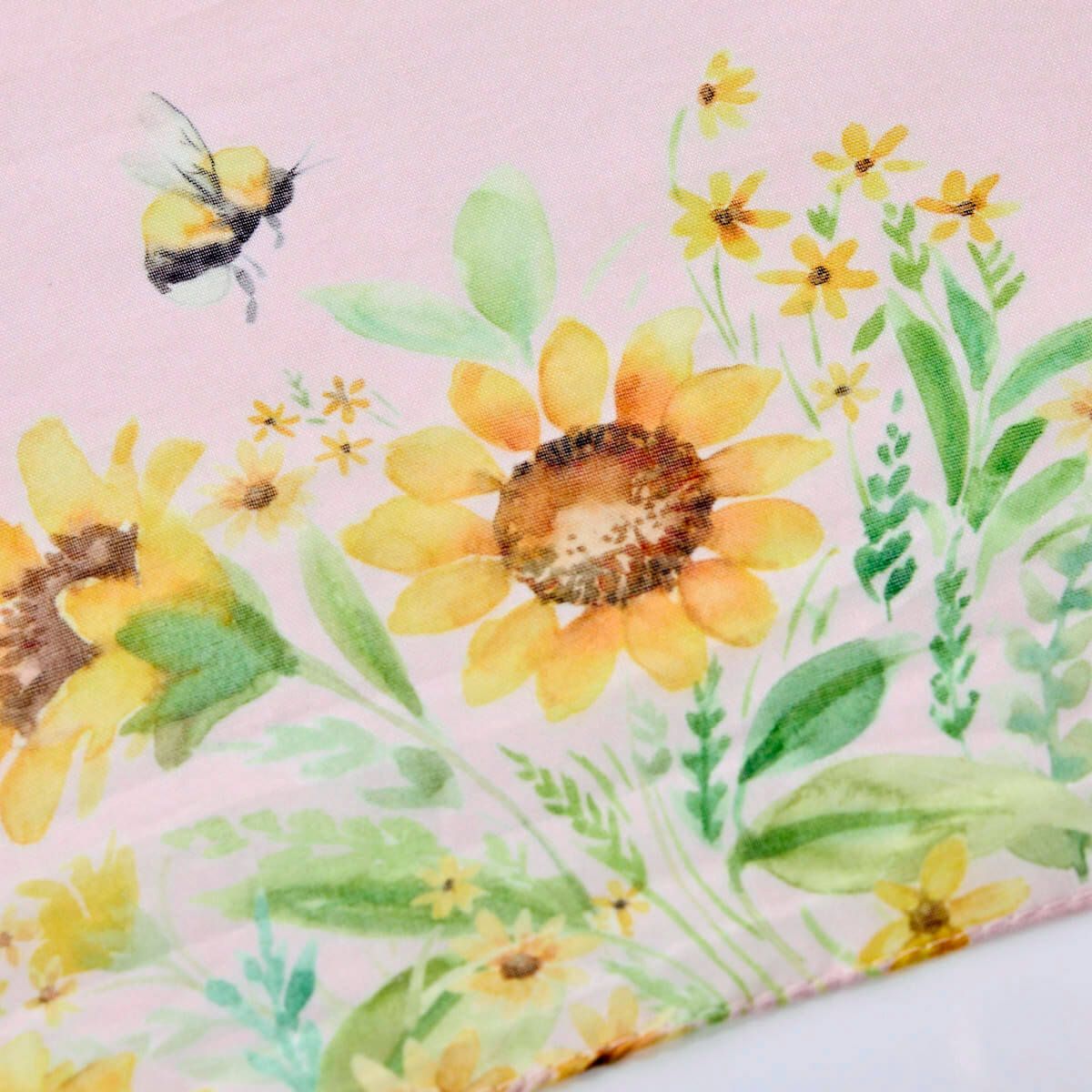 Sunflower and Bee Spring Summer Scarf