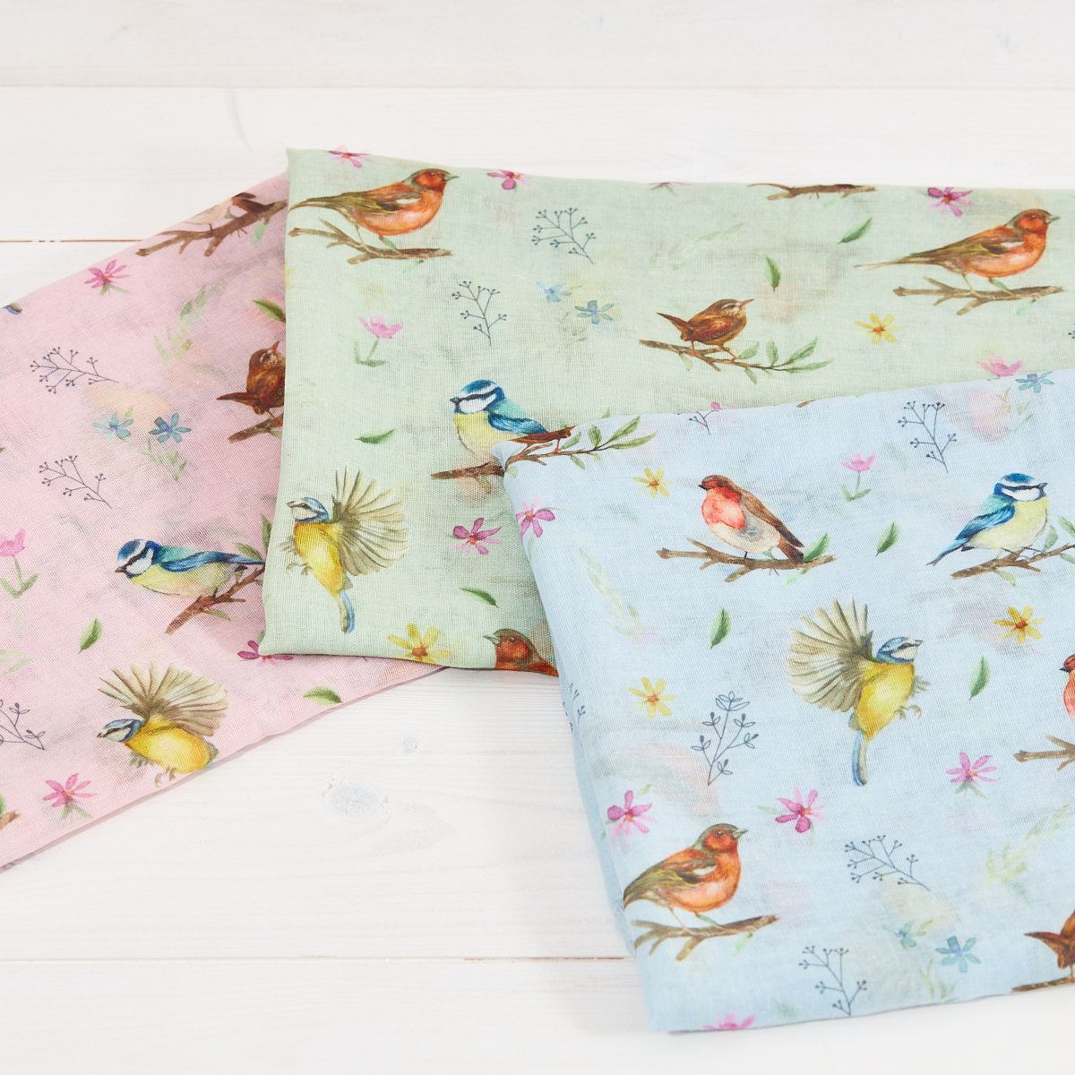 Delightful Garden Birds Scarf