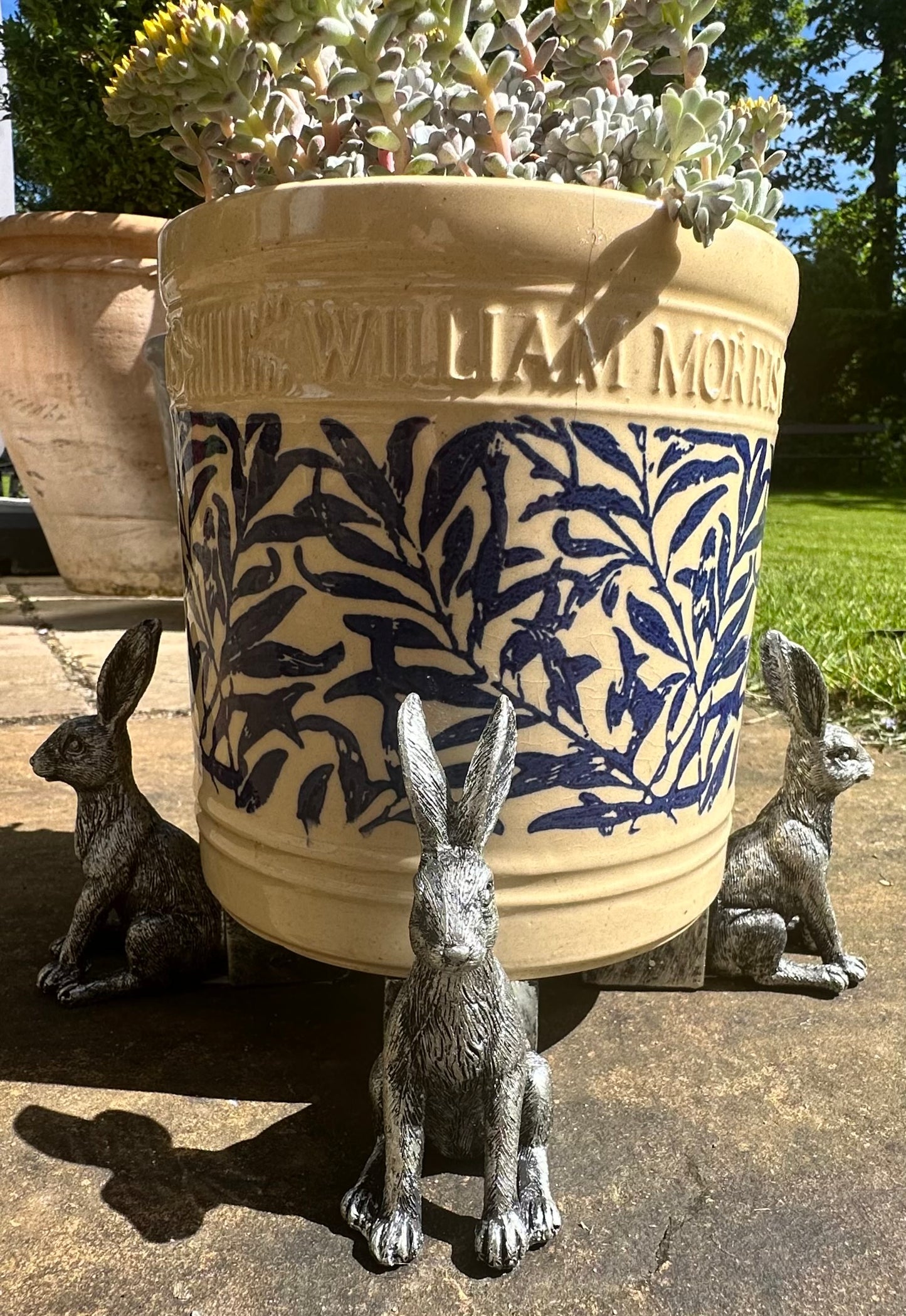 Adorable Hare Plant Pot Feet Trio