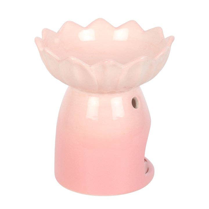 Lovely Pink Water Lily Oil Burner and Wax Warmer