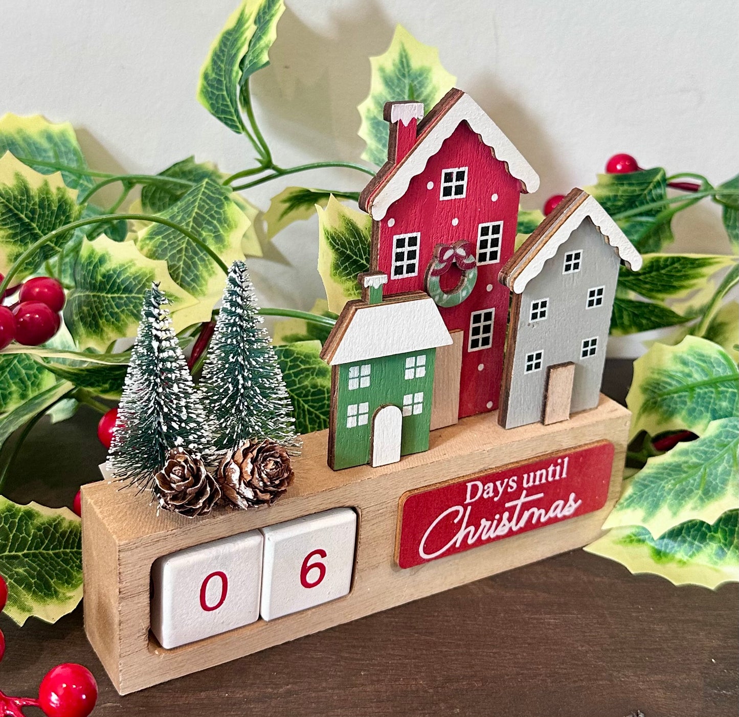 “Days Until Christmas” Christmas Countdown with Winter Scenery