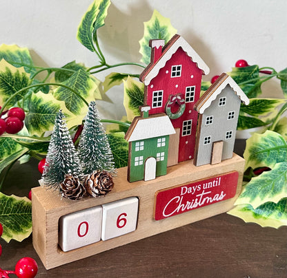 “Days Until Christmas” Christmas Countdown with Winter Scenery