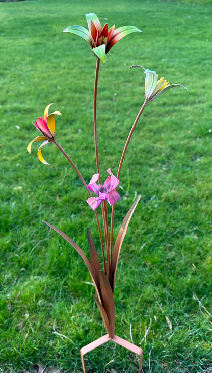 Colourful Flower Garden Stake