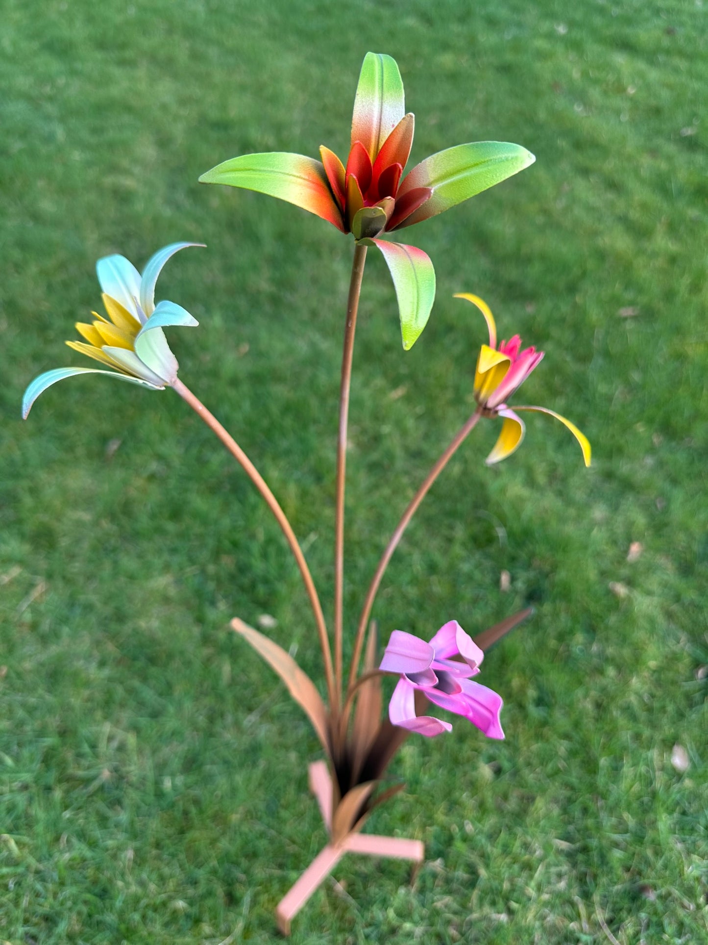 Colourful Flower Garden Stake