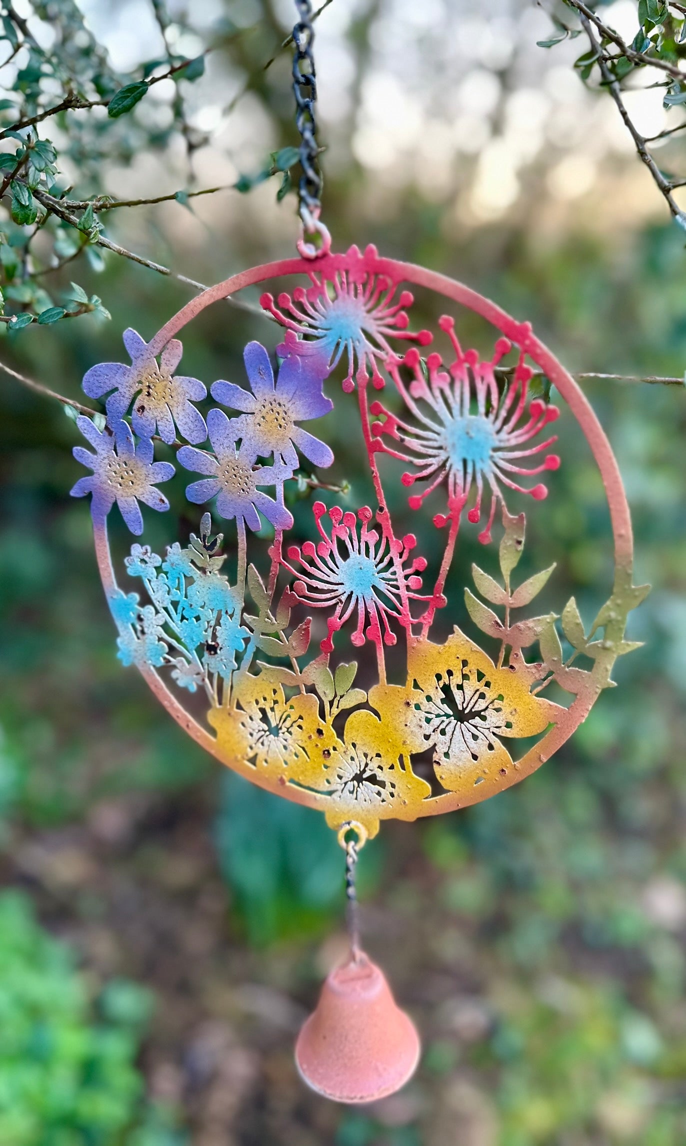 Hanging Colourful Flower Windchime