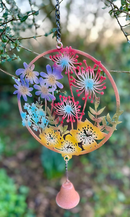 Hanging Colourful Flower Windchime