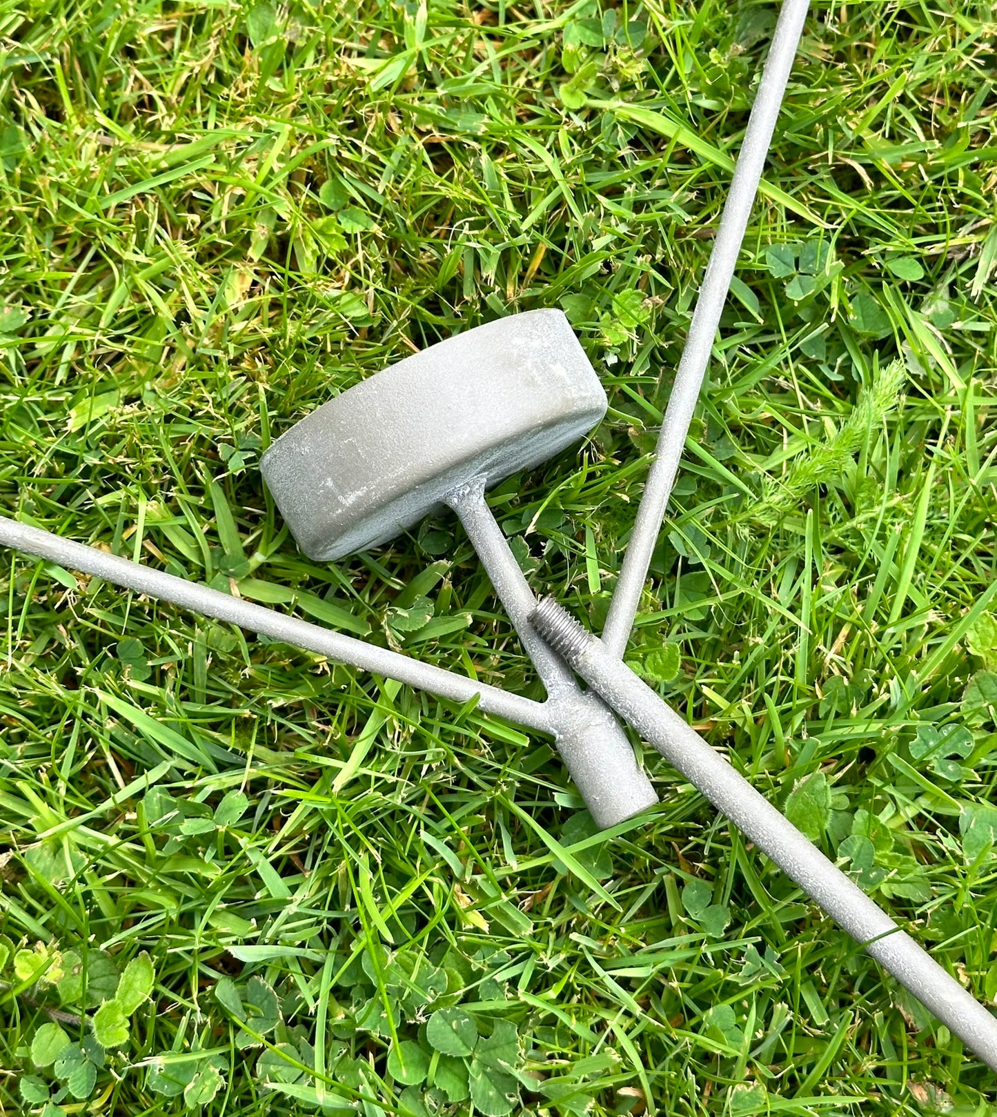 Silver Coloured Metal Heart Garden Stake with Tealight