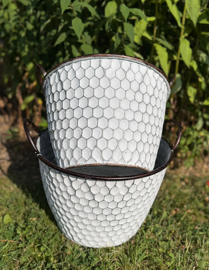 Honeycomb Metal Planters