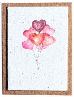 Blank Heart Balloon Wildflower Card | Plant Me!