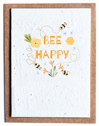 'Bee Happy' Wildflower Card | Plant Me!