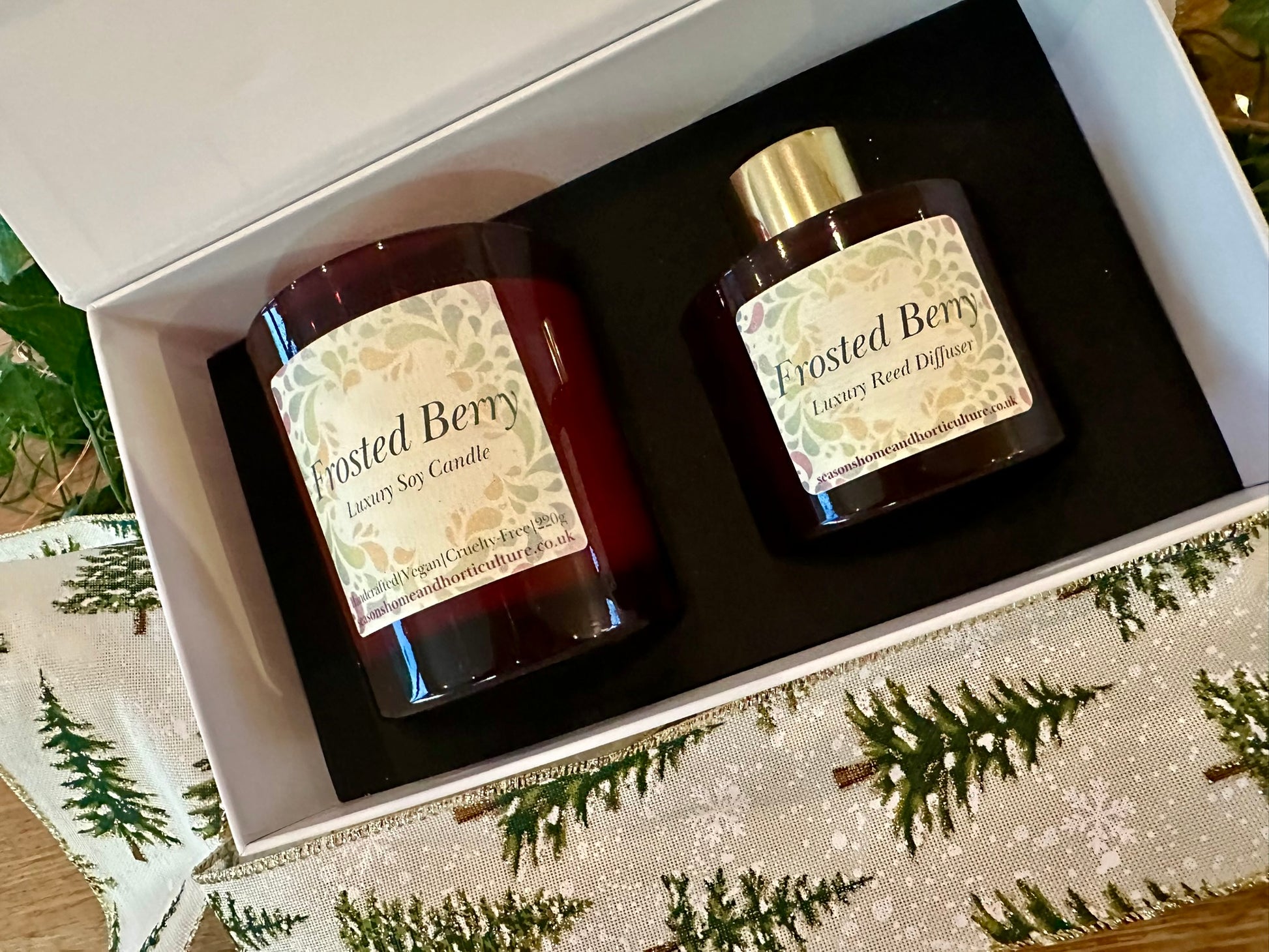 Elegant candle and diffuser gift set designed for home scenting, aromatherapy and special occasion gifting.