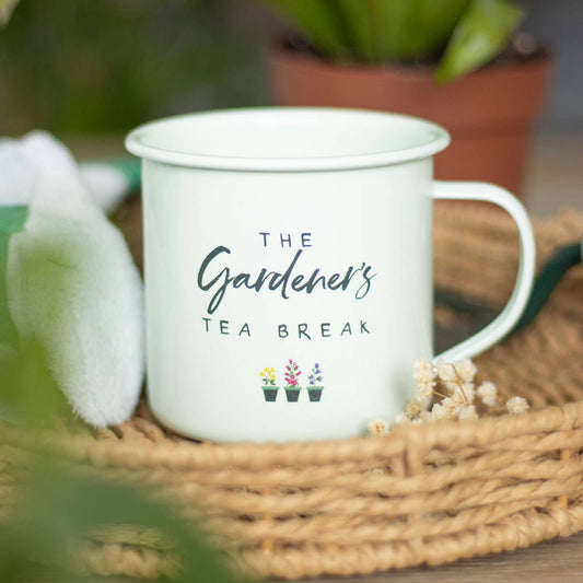 'The Gardener's Tea Break' Enamel Mug