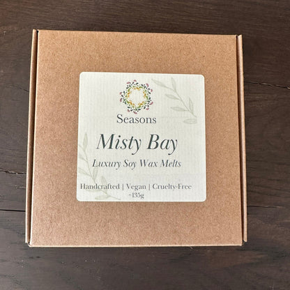 misty bay wax melt packaging 