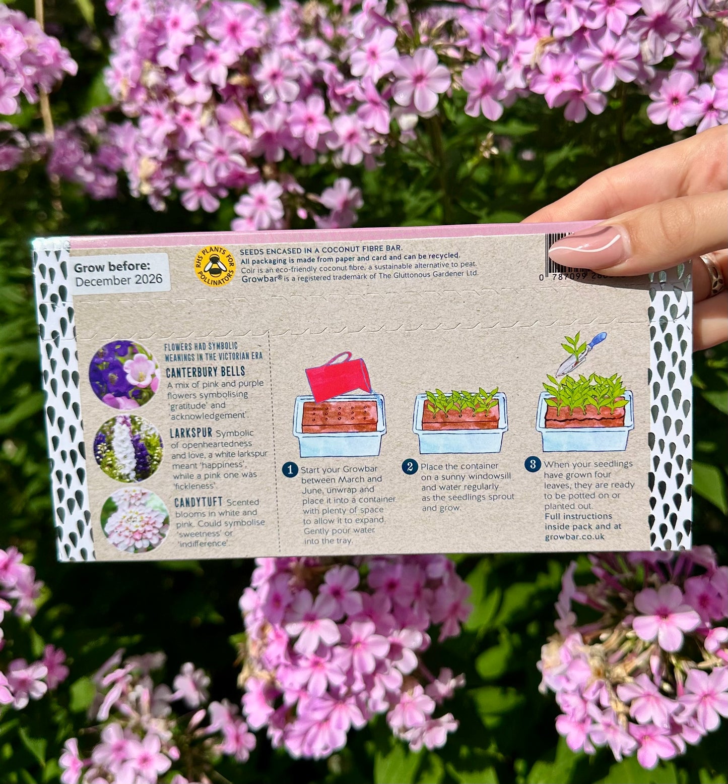 Classic Victorian-style plantable flower seed bar, perfect for vintage garden or gift