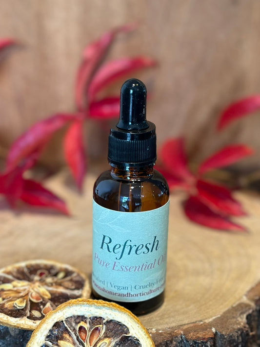 Refresh perfume oil for oil burners with lavender, citrus, and bergamot — uplifting aromatherapy fragrance for relaxation, fresh home scent, and thoughtful home gift