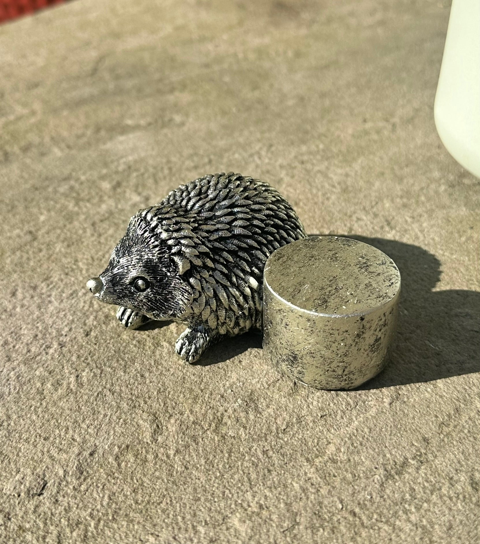 a close up of one of the hedgehogs