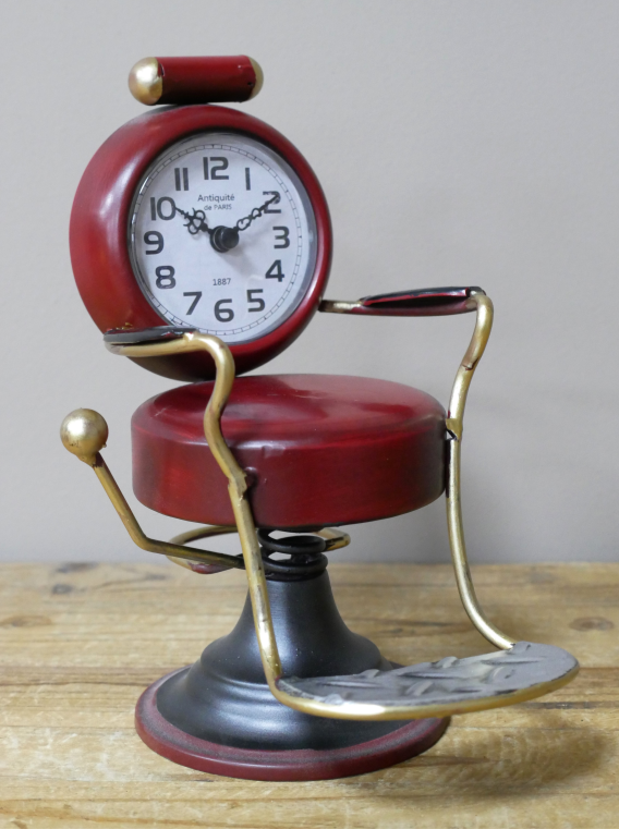 Barber chair clock – vintage novelty timepiece and unique retro gift idea