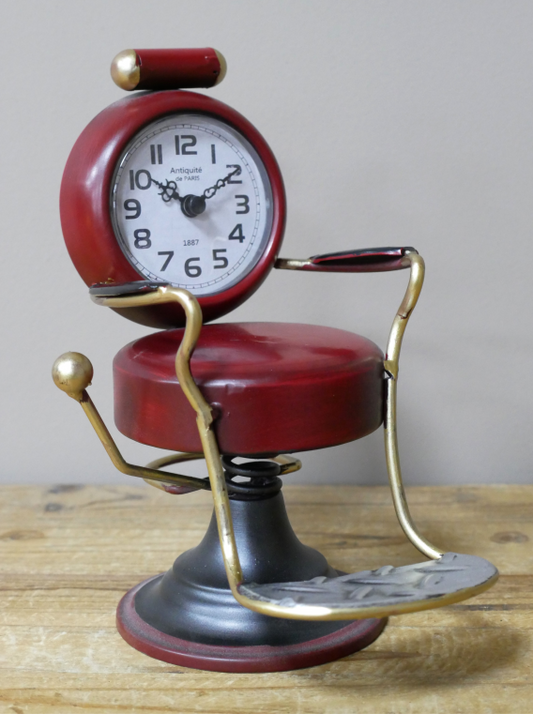 Barber chair clock – vintage novelty timepiece and unique retro gift idea